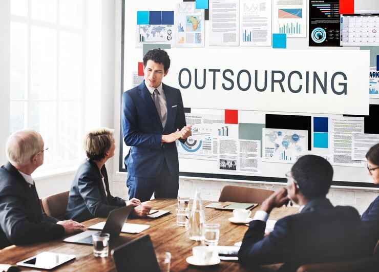 A group of professional discussing to contract an outsourcing company