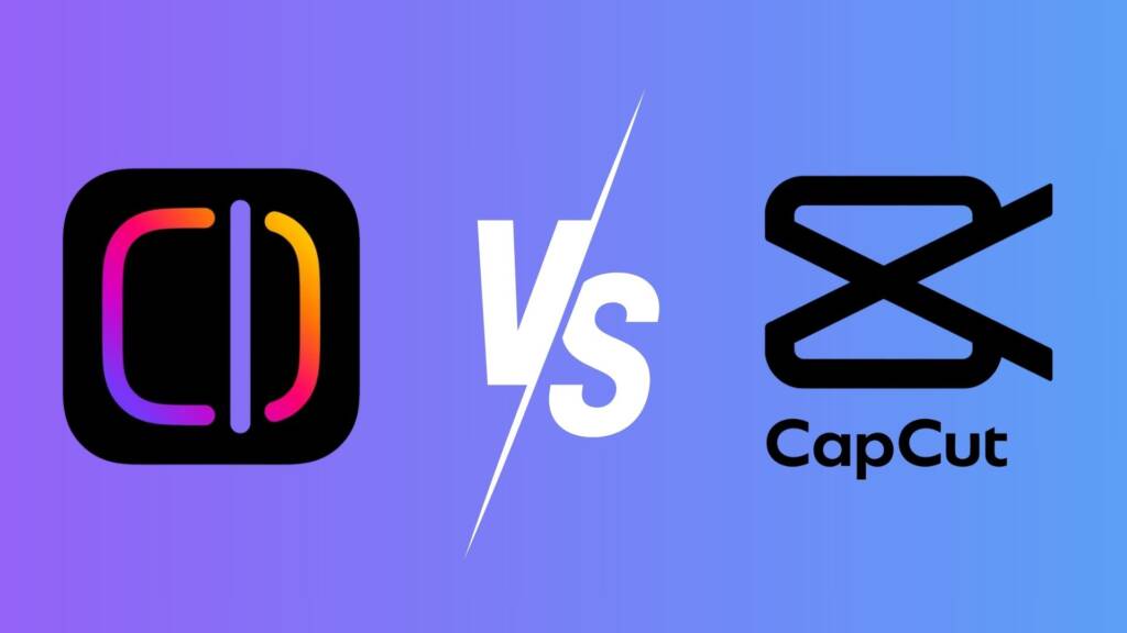 Visual comparison between Edits app and CapCut, showcasing logos of two mobile video editing tools.