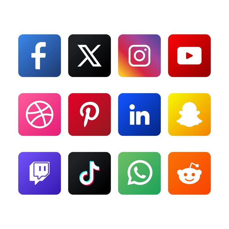 Various social media platform icons, representing the range of alternatives available after the TikTok ban.